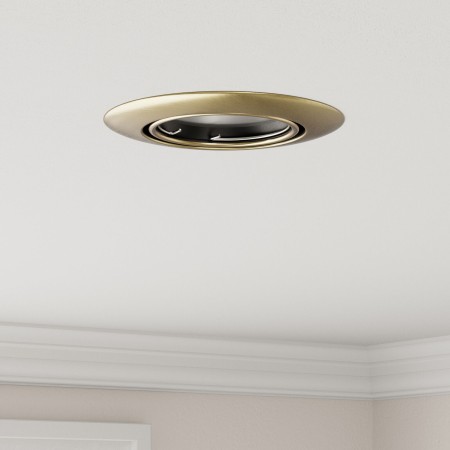 Focos empotrados 6 pcs Redondo GU10 Latón Ø90 mm Acero by , Lamps - Ref: Foro24-4108173, Price: 20,05 €, Discount: %