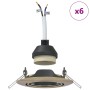 Focos empotrados 6 pcs Redondo GU10 Latón Ø90 mm Acero by , Lamps - Ref: Foro24-4108173, Price: 20,05 €, Discount: %
