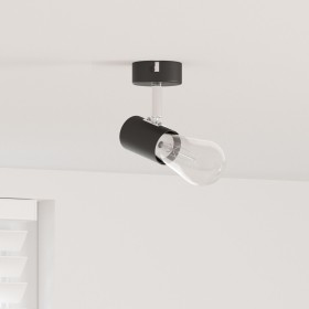 Foco de Techo 1 Vía Ajustable Negro E27