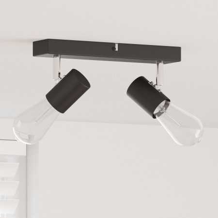 Foco de Techo 2 Vías Ajustables Negro E27 | Foro24.es | Tu tienda online para hogar, jardín y más Foro24.es