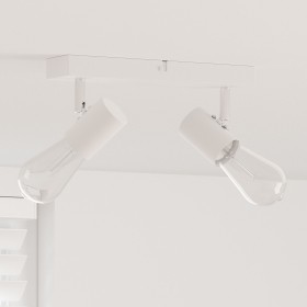 Foco de Techo 2 Vías Ajustables Blanco E27