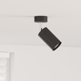 Foco de Techo 1 Vía Ajustable Negro GU10