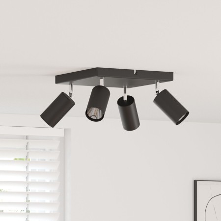 Foco de Techo 4 Vías Ajustable Negro GU10 | Foro24.es | Tu tienda online para hogar, jardín y más Foro24.es