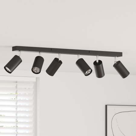 Foco Techo 6 Vías Ajustables Negro GU10 | Foro24.es | Tu tienda online para hogar, jardín y más Foro24.es