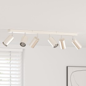Foco de Techo 6 Vías Ajustable Níquel Cepillado