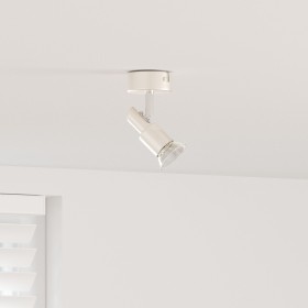 Foco de Techo 1 Vía Ajustable Níquel Cepillado