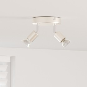 Foco de Techo Ajustable de Dos Vías Níquel