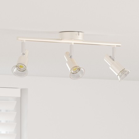 Foco de Techo de 3 Vías Ajustable Níquel Cepillado GU10 | Foro24.es | Tu tienda online para hogar, jardín y más Foro24.es