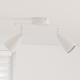 Foco de Techo 2 Vías Ajustables GU10 Blanco