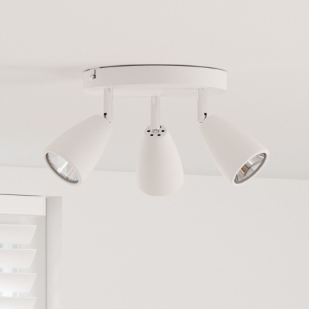 Foco de Techo de 3 Vías Ajustable Blanco GU10 | Foro24.es | Tu tienda online para hogar, jardín y más Foro24.es