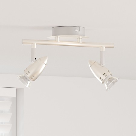 Foco de Techo de 2 Vías Ajustables en Níquel Mate GU10 | Foro24.es | Tu tienda online para hogar, jardín y más Foro24.es
