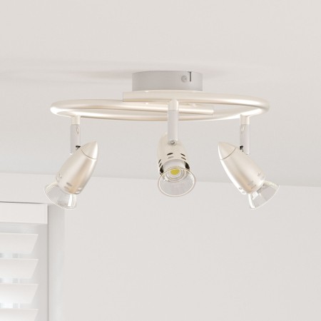 Foco de Techo 3 Vías Ajustables Níquel Mate GU10 | Foro24.es | Tu tienda online para hogar, jardín y más Foro24.es