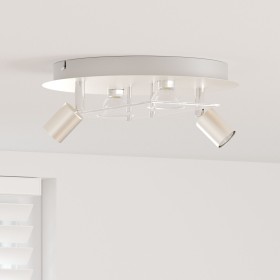Foco de Techo con 2 Cabezas Ajustables Nickel