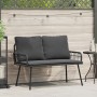 Banco de Jardín Negro 114x64x78 cm Poliratán by , Garden chairs - Ref: Foro24-4108261, Price: 133,12 €, Discount: %