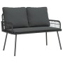 Banco de Jardín Negro 114x64x78 cm Poliratán by , Garden chairs - Ref: Foro24-4108261, Price: 133,12 €, Discount: %