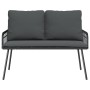 Banco de Jardín Negro 114x64x78 cm Poliratán by , Garden chairs - Ref: Foro24-4108261, Price: 133,12 €, Discount: %