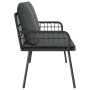 Banco de Jardín Negro 114x64x78 cm Poliratán by , Garden chairs - Ref: Foro24-4108261, Price: 133,12 €, Discount: %