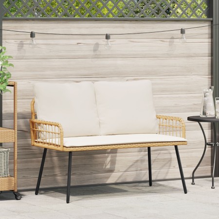 Banco de Jardín Natural 114x64x78 cm de Poliratán by , Garden chairs - Ref: Foro24-4108262, Price: 135,45 €, Discount: %