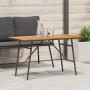 Mesa de Comedor - Negra, 110x55x62 cm, Hecha de Madera Maciza de Acacia | Foro24.es | Tu tienda online para hogar, jardín y más Foro24.es