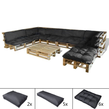 Cojines de Sofá de palets 13 piezas tela gris | Foro24.es | Tu tienda online para hogar, jardín y más Foro24.es