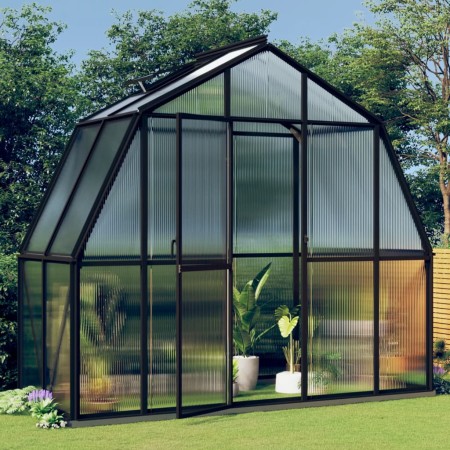 Gewächshaus mit anthrazitgrauer Aluminiumstruktur 3,3 m² von vidaXL, Gewächshäuser - Ref: Foro24-317824, Preis: 545,37 €, Rab...