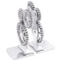 Sujetalibros 2 pcs Plata 10x10x22 cm Aluminio Engranaje | Foro24.es | Tu tienda online para hogar, jardín y más Foro24.es
