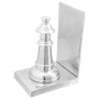 Sujetalibros 2 pcs Plata 11x12x19.5 cm Aluminio Ajedrez | Foro24.es | Tu tienda online para hogar, jardín y más Foro24.es