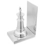 Sujetalibros 2 pcs Plata 11x12x19.5 cm Aluminio Ajedrez | Foro24.es | Tu tienda online para hogar, jardín y más Foro24.es