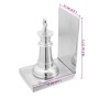 Sujetalibros 2 pcs Plata 11x12x19.5 cm Aluminio Ajedrez | Foro24.es | Tu tienda online para hogar, jardín y más Foro24.es