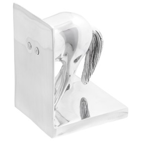 Sujetalibros 2 pcs Plata 11x14x25 cm Aluminio