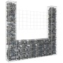 Cesta de gaviones forma de U 2 postes de hierro 140x20x150 cm by vidaXL, fence panels - Ref: Foro24-151282, Price: 62,15 €, D...