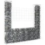 Cesta de gaviones forma de U 2 postes de hierro 140x20x150 cm by vidaXL, fence panels - Ref: Foro24-151282, Price: 59,97 €, D...