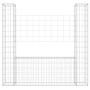Cesta de gaviones forma de U 2 postes de hierro 140x20x150 cm by vidaXL, fence panels - Ref: Foro24-151282, Price: 62,15 €, D...