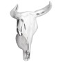 Cabeza de toro montada en la pared  Plata 34x13x53 cm Aluminio | Foro24.es | Tu tienda online para hogar, jardín y más Foro24.es