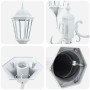Poste de Luz de Jardín 3 Lámparas E27 Blanco 235 cm Aluminio de , Iluminación de exterior - Ref: Foro24-42000334, Precio: 177...