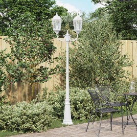 Poste de Luz de Jardín 2 Lámparas E27 Blanco 235