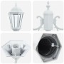Poste de Luz de Jardín 2 Lámparas E27 Blanco 235 cm Aluminio | Foro24.es | Tu tienda online para hogar, jardín y más Foro24.es