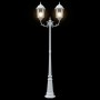 Poste de Luz de Jardín 2 Lámparas E27 Blanco 235 cm Aluminio | Foro24.es | Tu tienda online para hogar, jardín y más Foro24.es