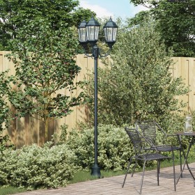 Poste de Luz de Jardín 3-Lámparas E27 Verde 220