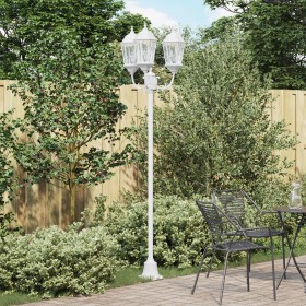 Lámpara de Jardín Post 3-Lámpara E27 Blanca 220