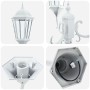 Lámpara de Jardín  Post 3-Lámpara E27 Blanca 220 cm Aluminio | Foro24.es | Tu tienda online para hogar, jardín y más Foro24.es