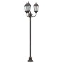 Poste de luz de jardín  de 3 lámparas E27 bronce 220 cm aluminio | Foro24.es | Tu tienda online para hogar, jardín y más Foro24.es