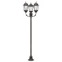 Poste de luz de jardín  de 3 lámparas E27 bronce 220 cm aluminio | Foro24.es | Tu tienda online para hogar, jardín y más Foro24.es