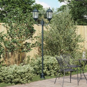 Faro de Jardín con Poste de 2 Lámparas E27 Verde 220 cm de