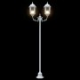 Poste de Luz de Jardín de 2 Lámparas E27 Blanco 220 cm de Aluminio | Foro24.es | Tu tienda online para hogar, jardín y más Foro24.es