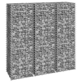 Arriates de gaviones 3 unidades hierro 30x30x100 cm de vidaXL, Maceteros y jardineras - Ref: Foro24-151249, Precio: 57,72 €, ...