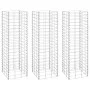 Gabion flower beds 3 units iron 30x30x100 cm by vidaXL, Pots and planters - Ref: Foro24-151249, Price: 57,72 €, Discount: %