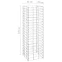 Gabion flower beds 3 units iron 30x30x100 cm by vidaXL, Pots and planters - Ref: Foro24-151249, Price: 57,72 €, Discount: %