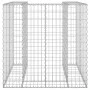 Gabion wall for galvanized garbage container 110x100x110 cm by vidaXL, Waste container supports - Ref: Foro24-151298, Price: ...