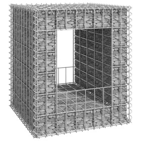 Cesta poste de gaviones de hierro 50x50x60 cm